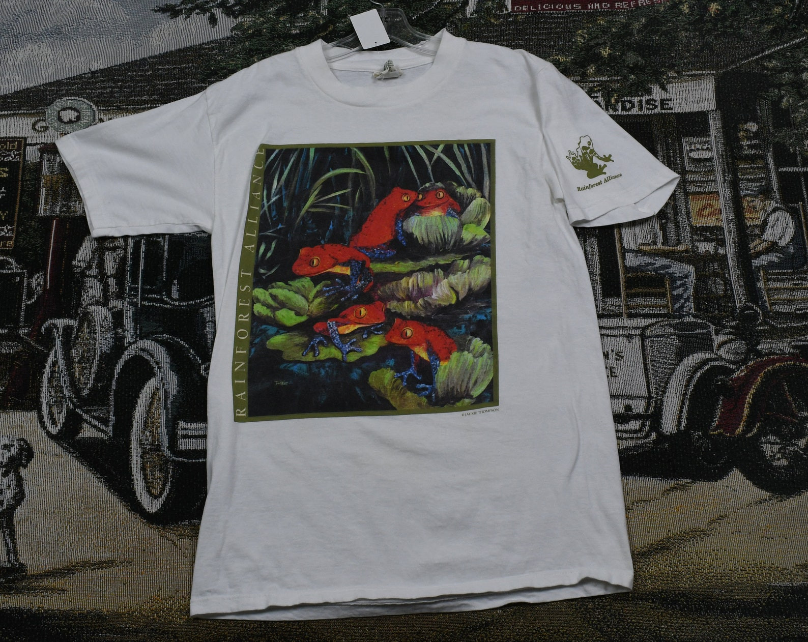 Vintage T Shirt  Animal  Frog Graphic  Rainforest Alliance  80S  90S  Streetwear Fashion  Environtal Promo  Usa