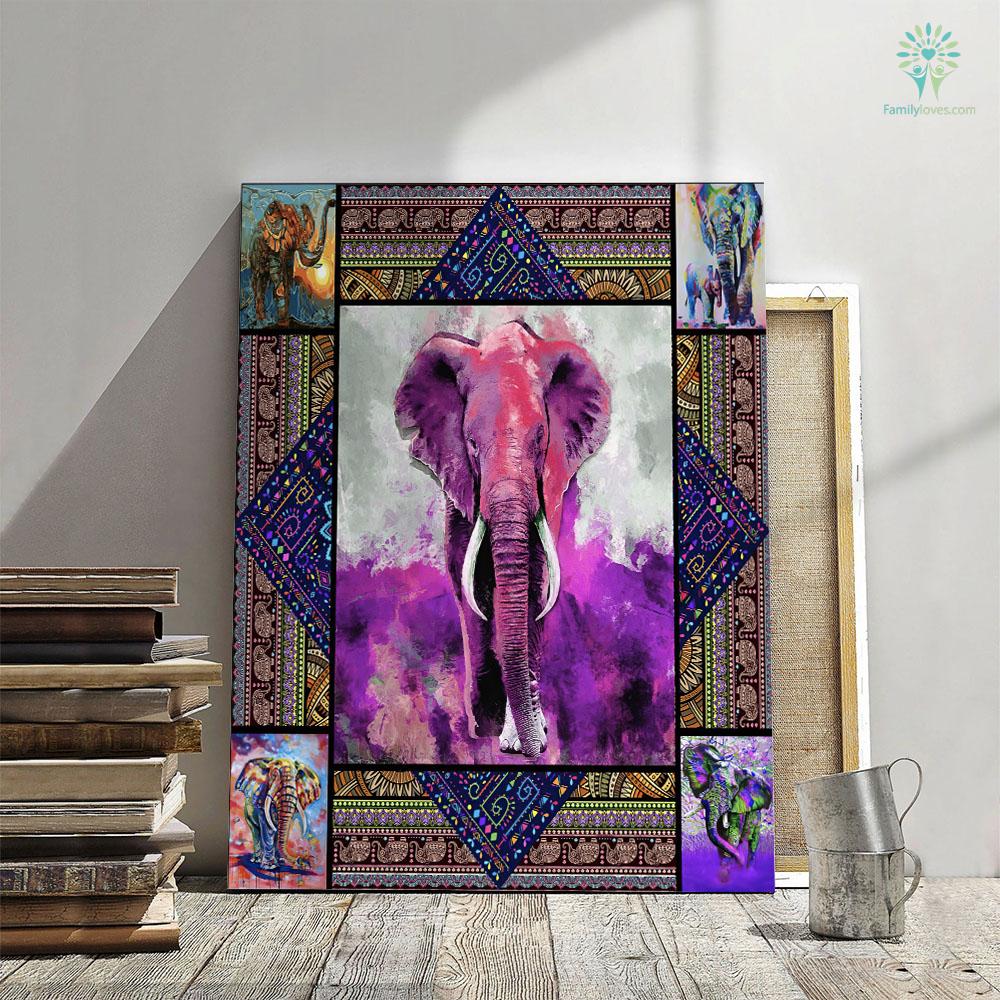 Elephant Watercolor Canvas