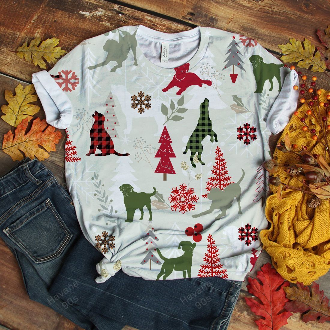 Labrador Retriever T-shirt Christmas Flannel