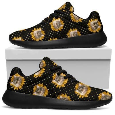 Cats Sunflowers Sneakers Shoes For Women, Shoes For Men Sneaker Custom Shoes