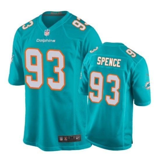 Dolphins Akeem Spence Game Aqua Mens Jersey