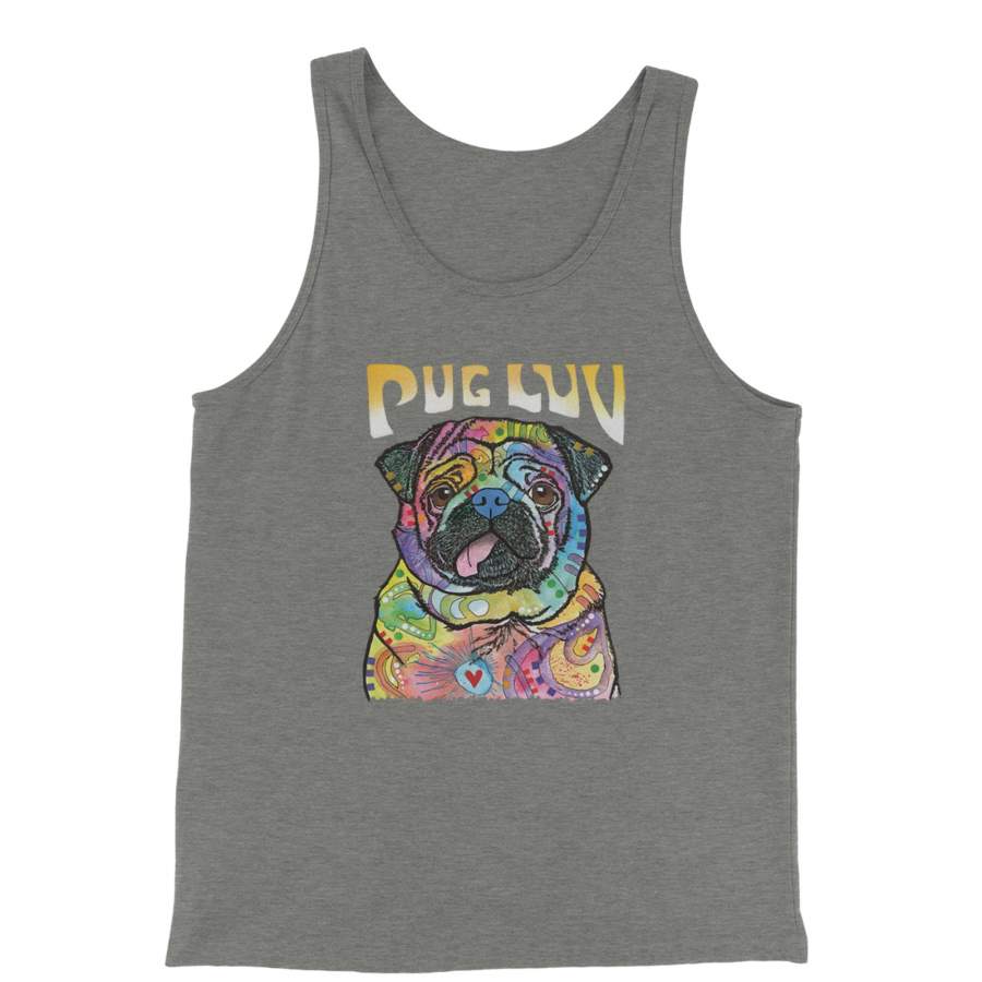 Pug Luv Puppy Love Neon Jersey Tank Top for Men