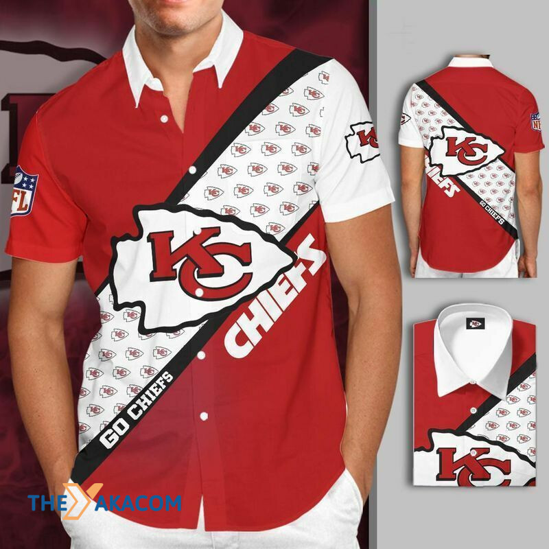 Kansas City American Football Team Road Super Bowl Logo Gift Short Sleeve Hawaiian Shirt