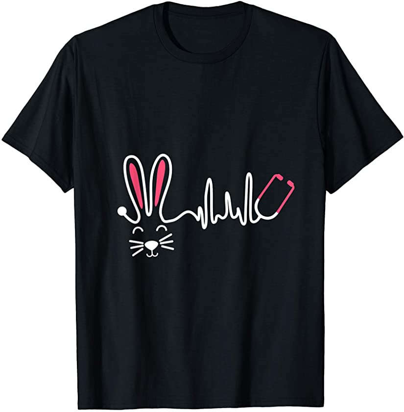 Stethoscope Easter Bunny Nurse Doctor Egg Ears Funny T-Shirt