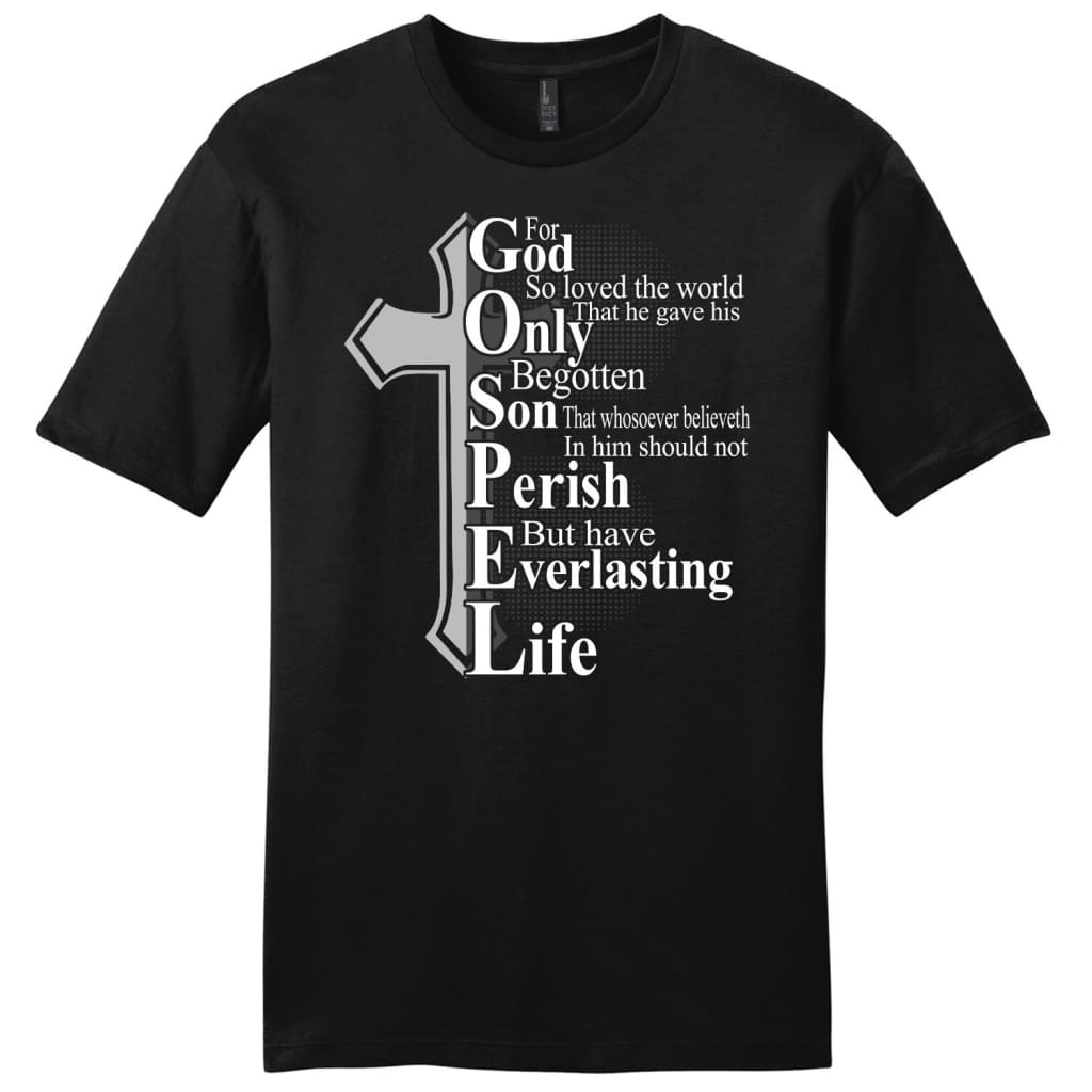 John 3:16 For God So Loved The World Mens Christian T-Shirt