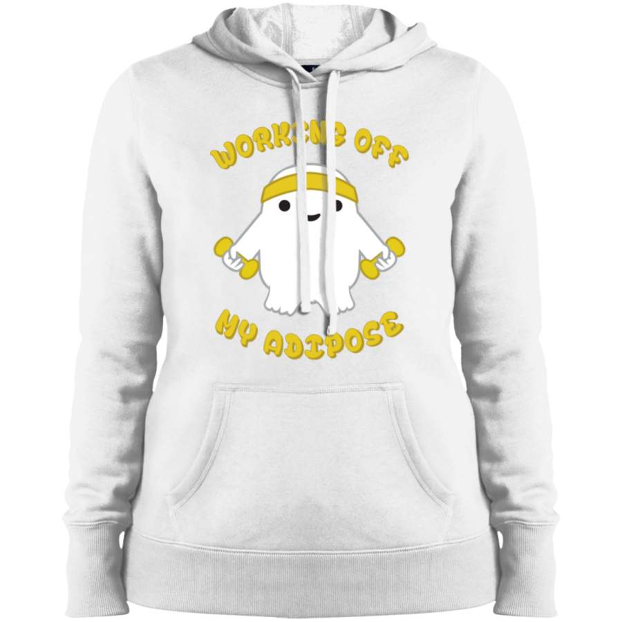 AGR Working off my adipose Ladies’ Pullover Hooded Sweatshirt