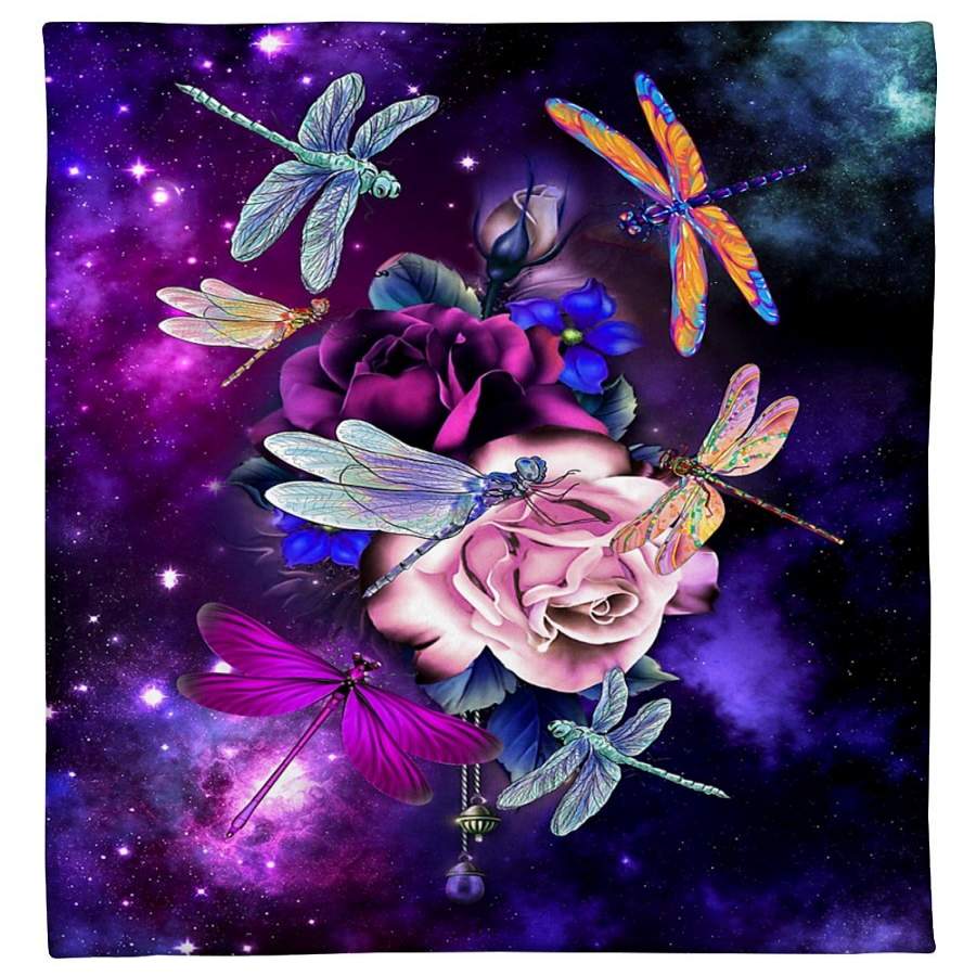 Colorful Butterflies Flower Custom Design Trending Fleece Blanket