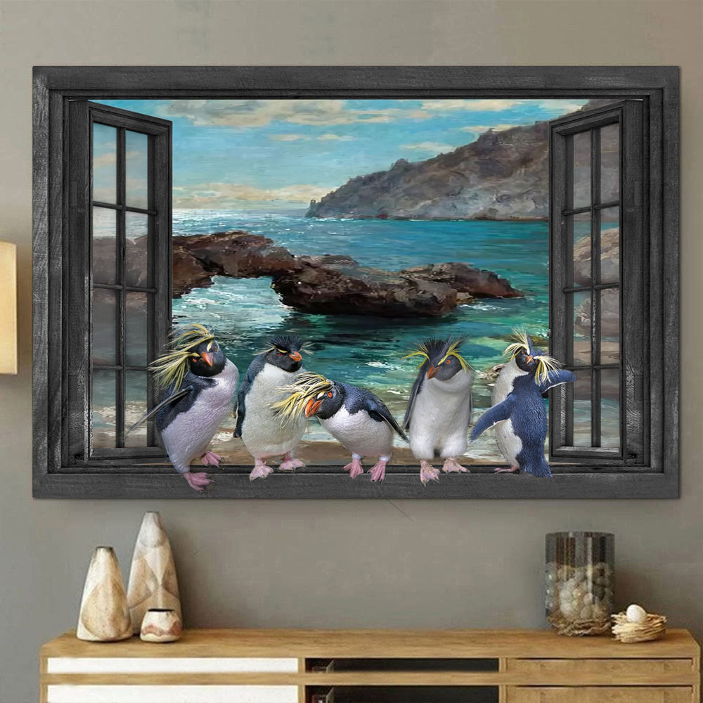 Penguin 3D Wall Art Painting Art 3D Cute Animals Lover Home Decoration Gift For Friend Gift Birthday