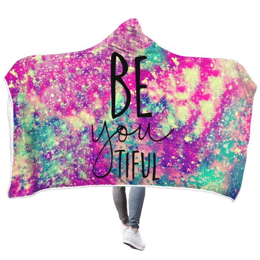 Be You Tiful Custom Hooded Blanket