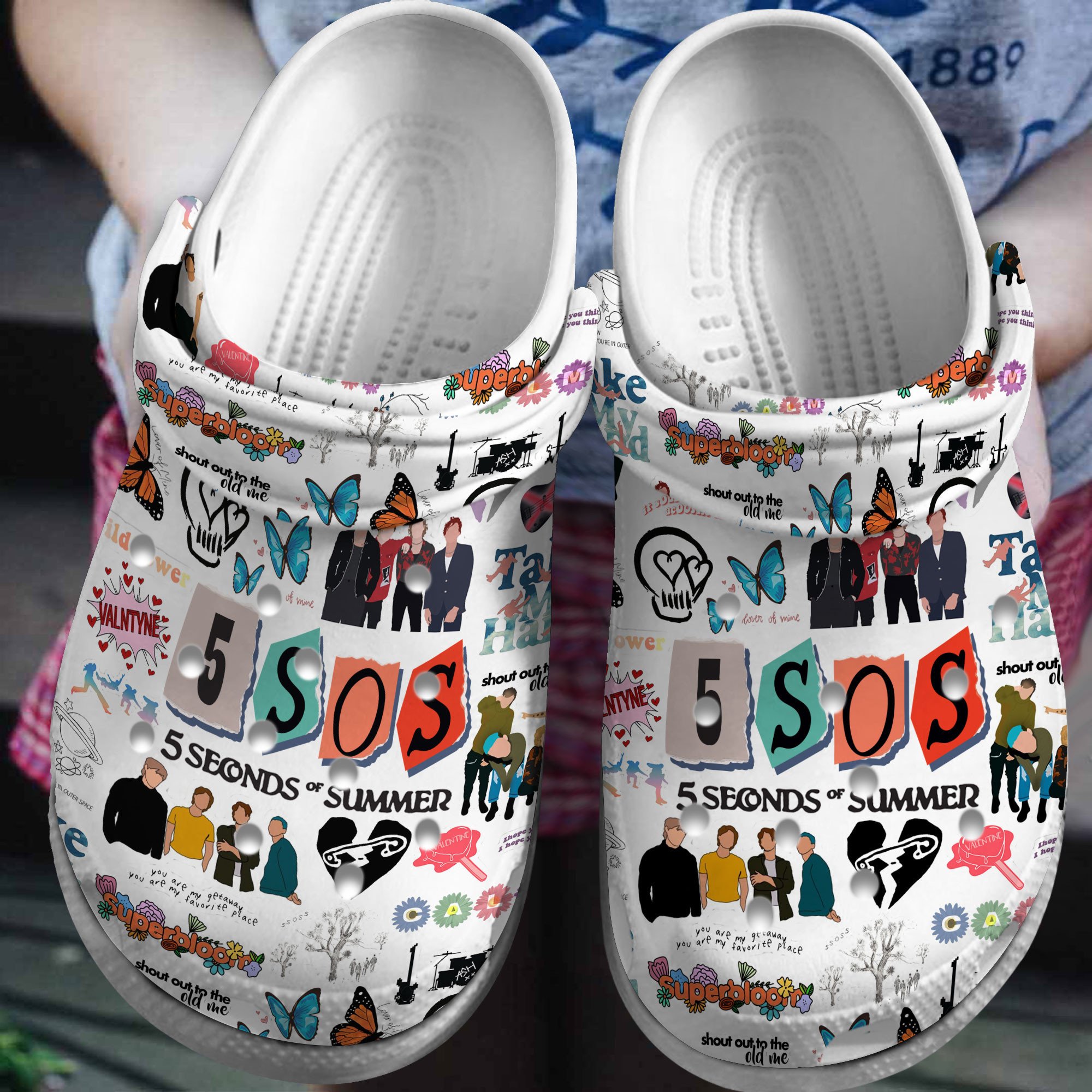 5 Seconds Of Summer Music Crocs Crocband Clogs Shoes Comfortable For Men Women and Kids 2