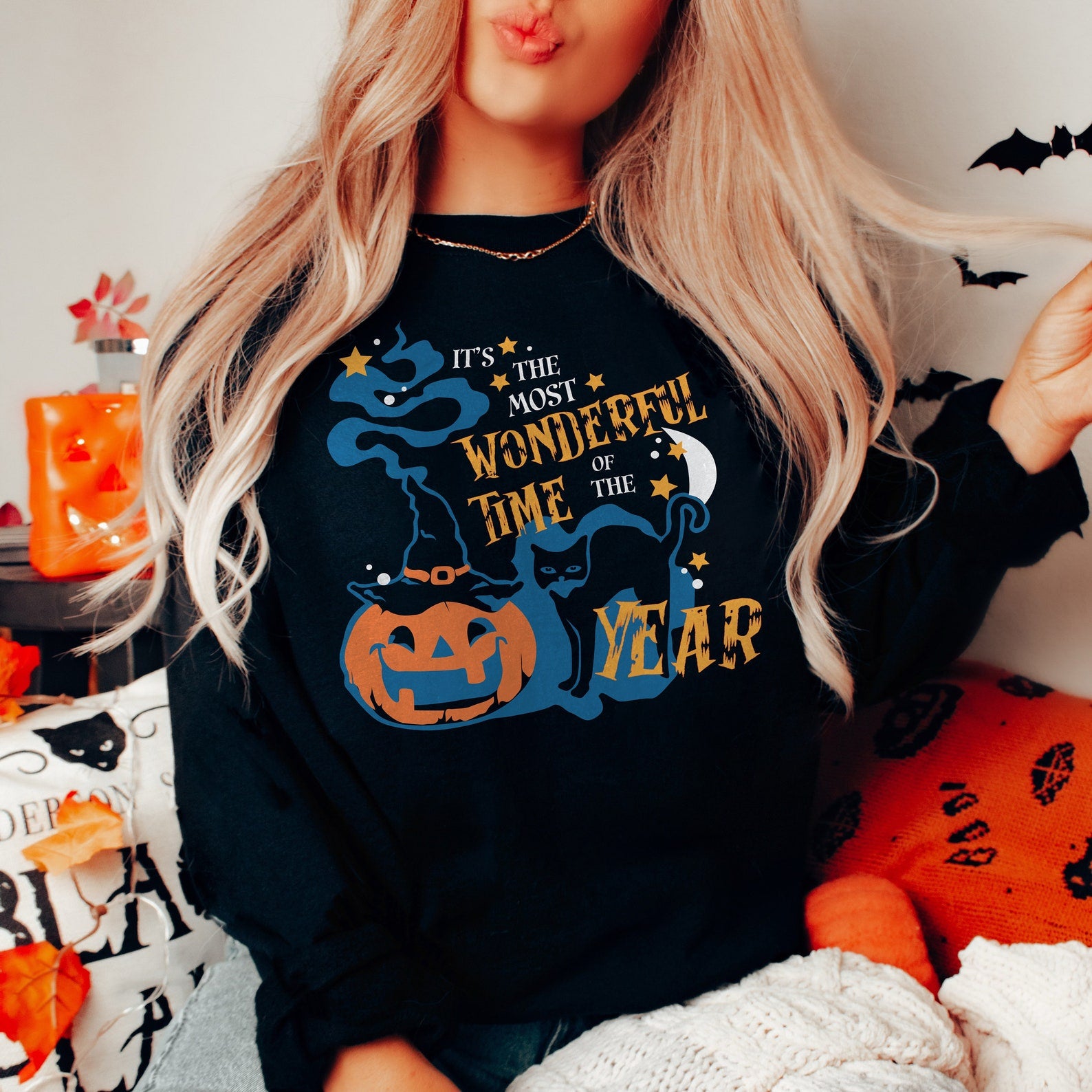 It’S The Most Wonderful Halloween Time 2D Crewneck Sweatshirt All Over Print Sweatshirt For Women Sweatshirt For Men