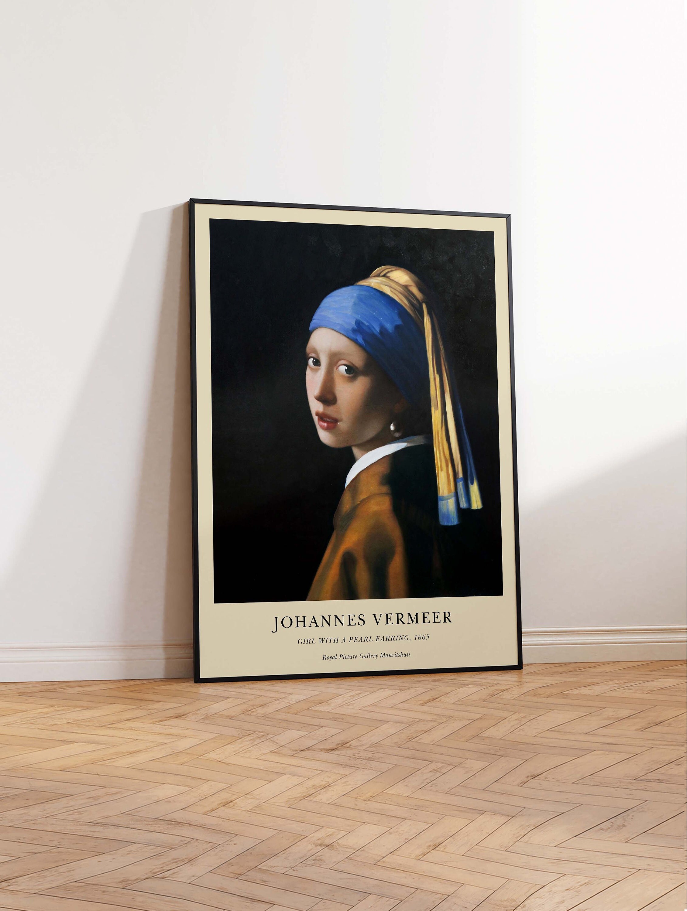 Johannes Vermeer Girl with a Pearl Earring, Vermeer Vintage Art print, Vermeer Art Poster, Vermeer Wall Art Poster Print – Sizes A2 A3 A4