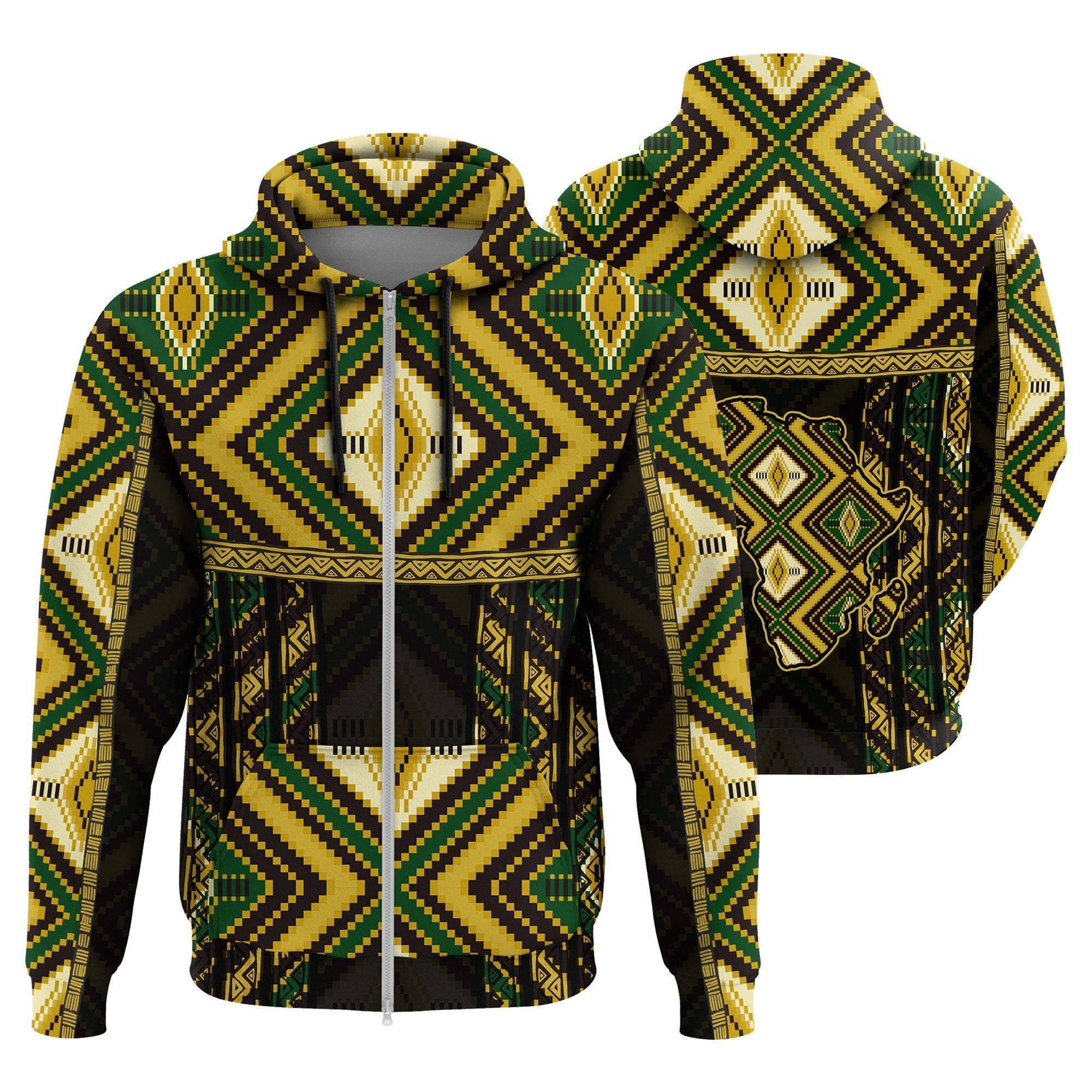 Greek Life Hoodie – Noble Akokobaatan Kente Zip Hoodie