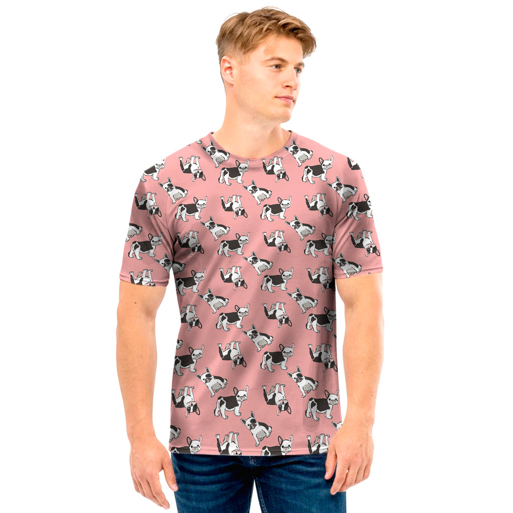 Cute French Bulldog Puppy Pattern Print Men’S T-Shirt