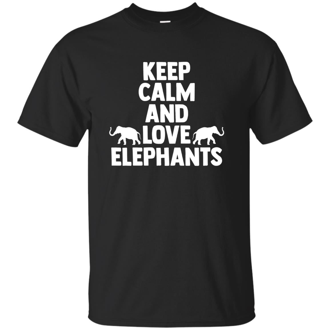 Funny Keep Calm And Love Elephants Long Sleeve Shirt