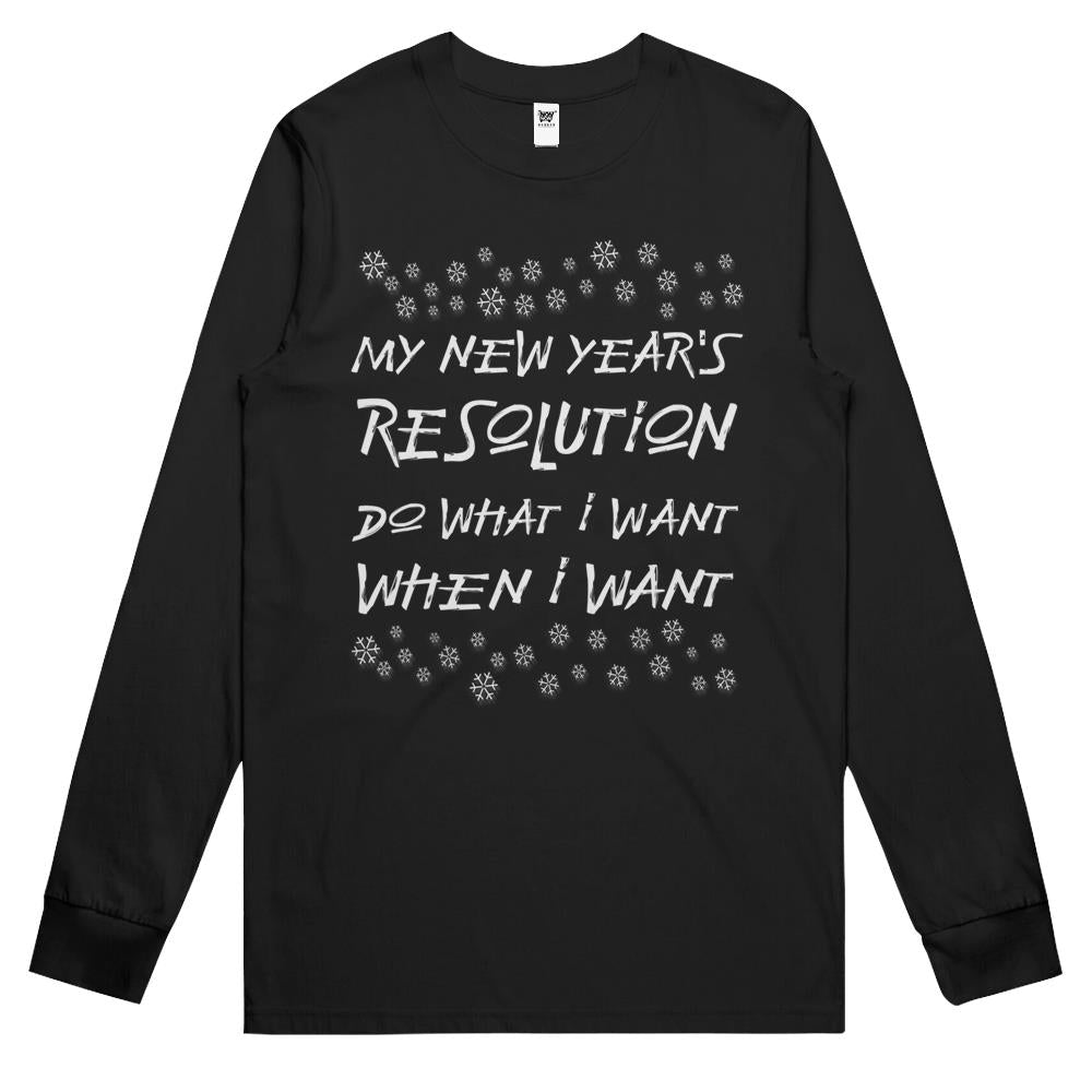 New Year’S Resolution Motivational Bucket List Eve Party Long Sleeve T Shirts