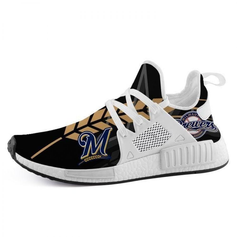 TeeDCMA Milwaukee Brewers NMD XR1 Lightweight Sneakers, Milwaukee Brewers Running Shoes