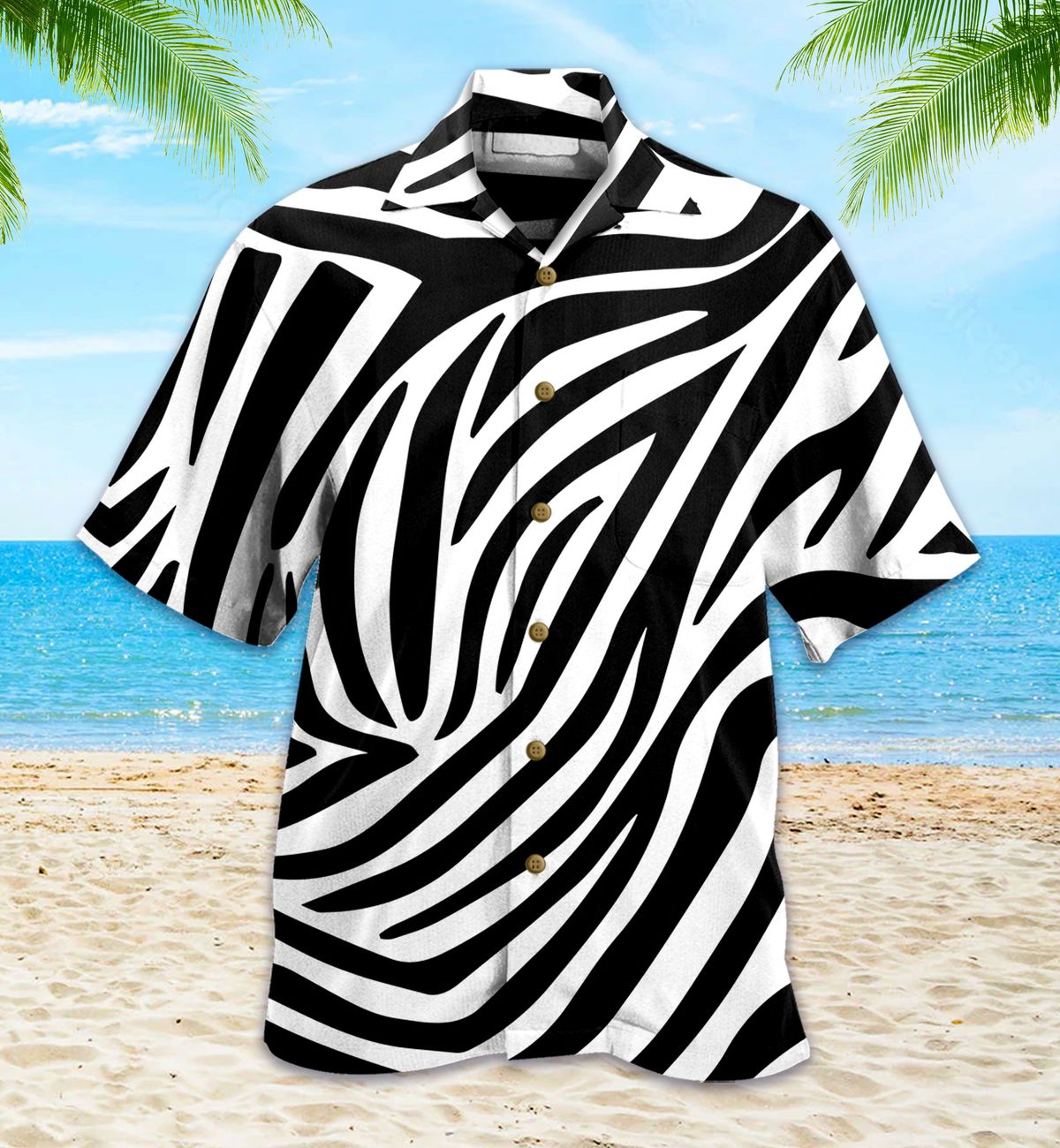 Zebra Print Hawaiian Shirt 5