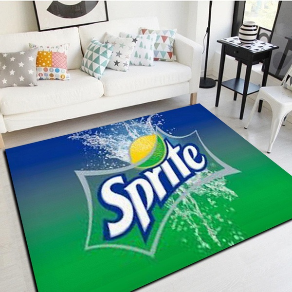 Sprite Logo Area Rug, Living Room Bedroom Carpet, Floor Mat