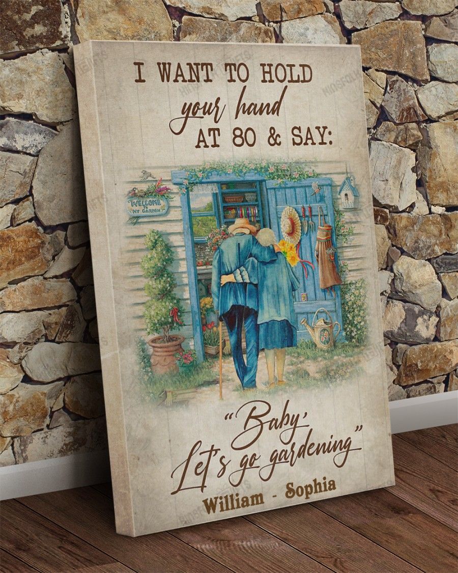 Gardening Couple Personalized Canvas Poster Wall Art, Poster Print, Canvas Print Wall Decor