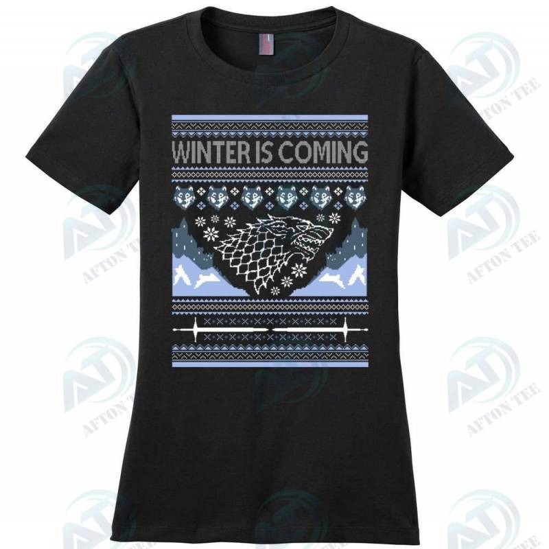 Winter Coming Ugly Christmas Women T-Shirt