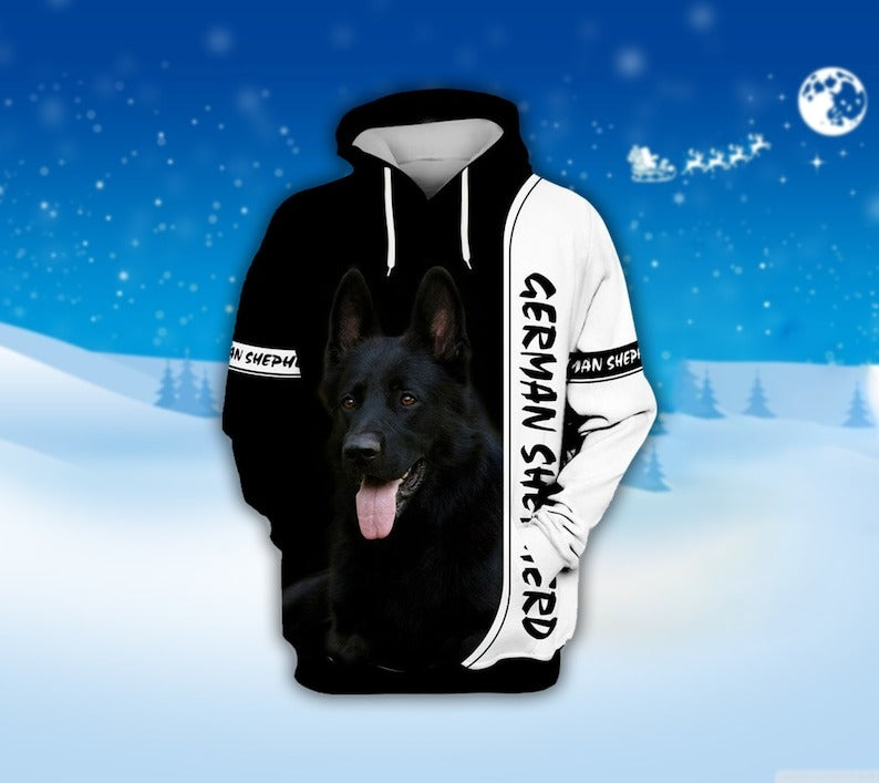 Funny German Shepherd Dog Hoodie, Dog Christmas Shirt, Personalized Dog Christmas Gift, Dog Halloween Shirt