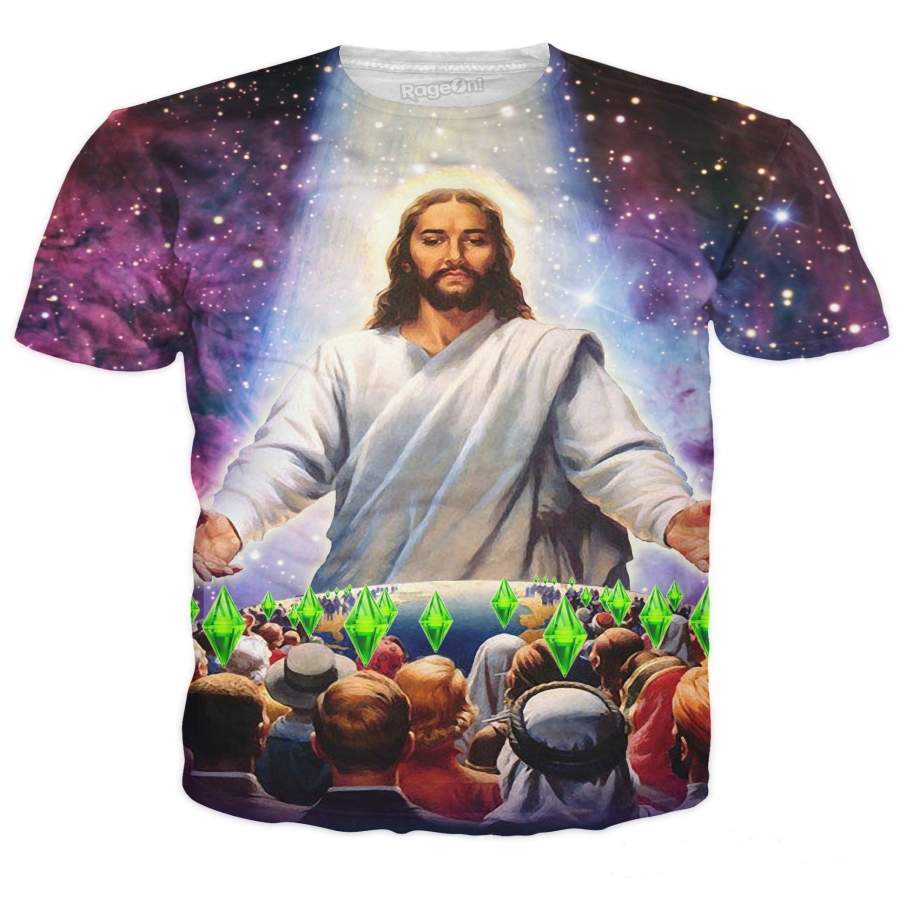 Jesus Died For Your Sims T-Shirt – Jokershop Store