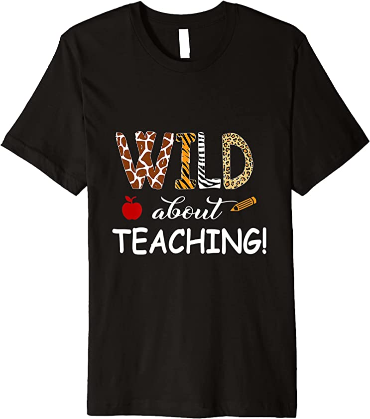 Zebra Leopard Print School Teacher Premium T-Shirt