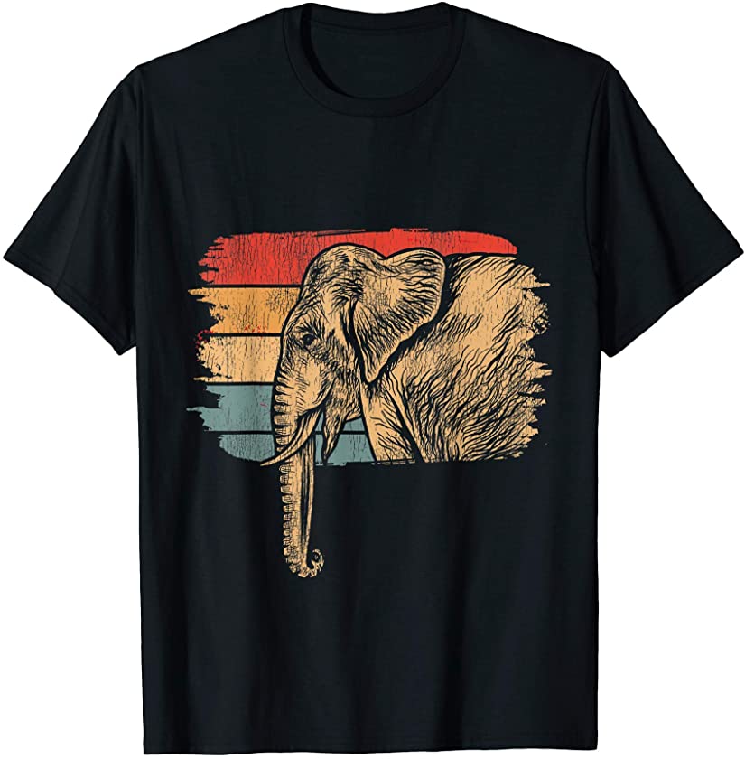 Retro Africa Animal Elephant T-Shirt