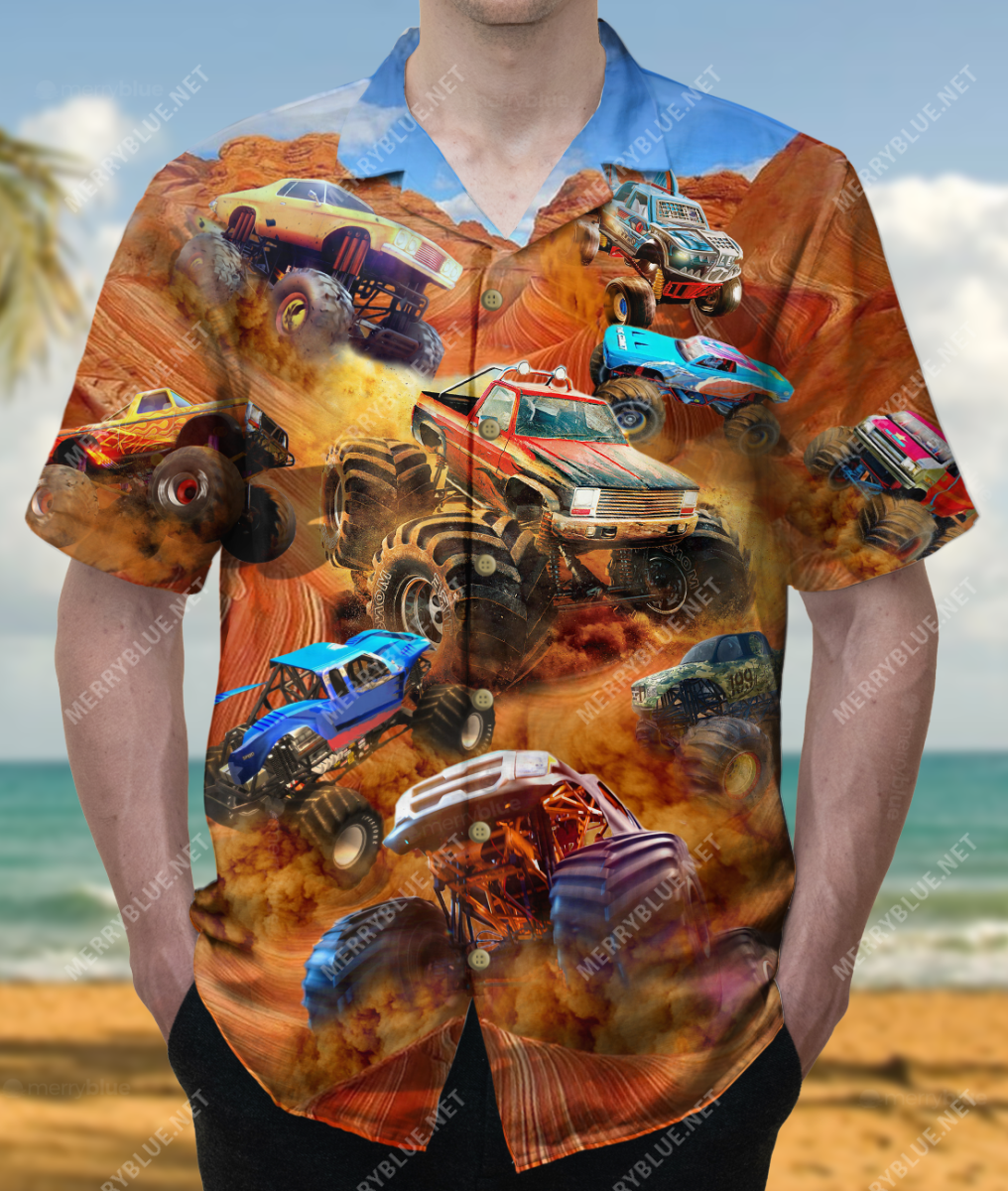 You Can Go Faster But Mine Can Go Anywhere Monster Truck Unisex Hawaiian Shirt