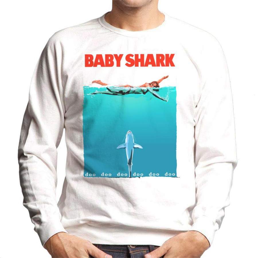 Baby Shark Jaws Parody Men’s Sweatshirt