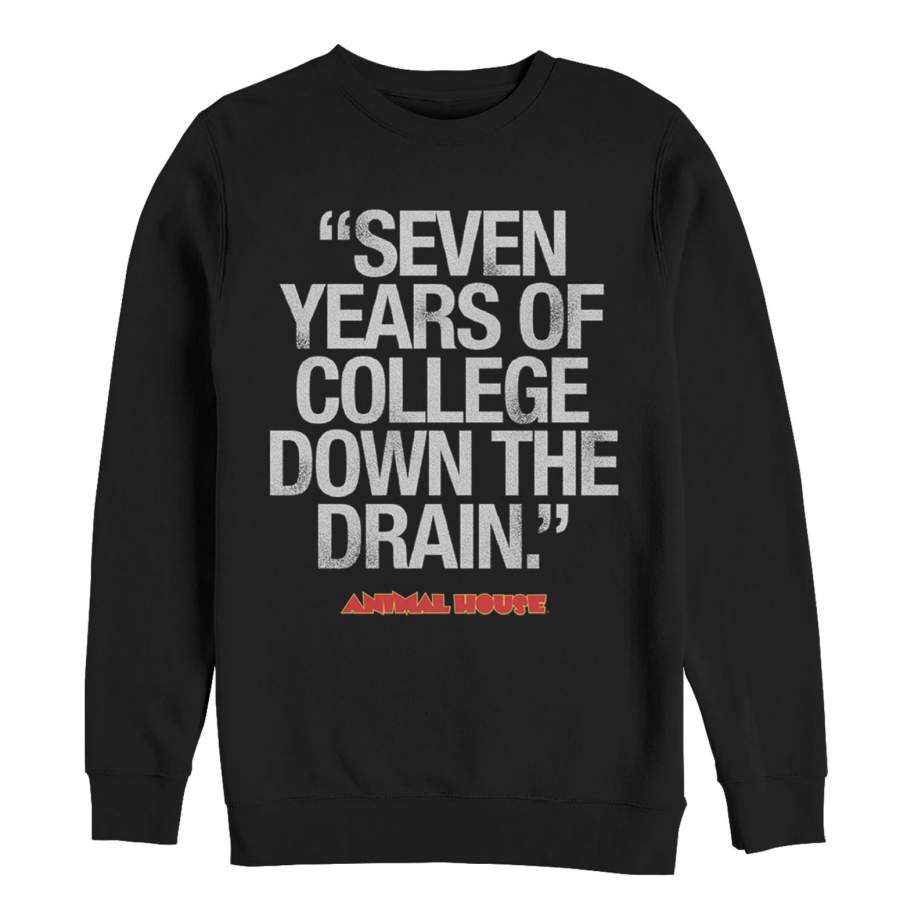 Animal House Men’s Bluto 7 Years of College  Sweatshirt