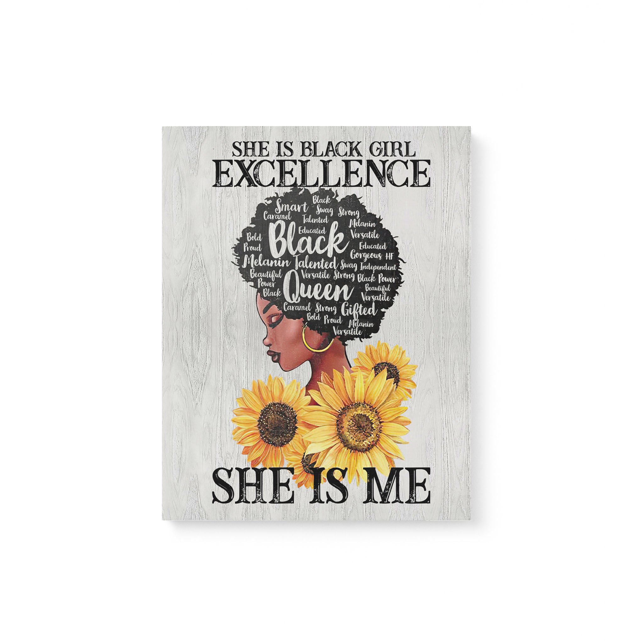 Black Girl Excellence She Is Mine Black Woman Wall Art Decor Matte Canvas