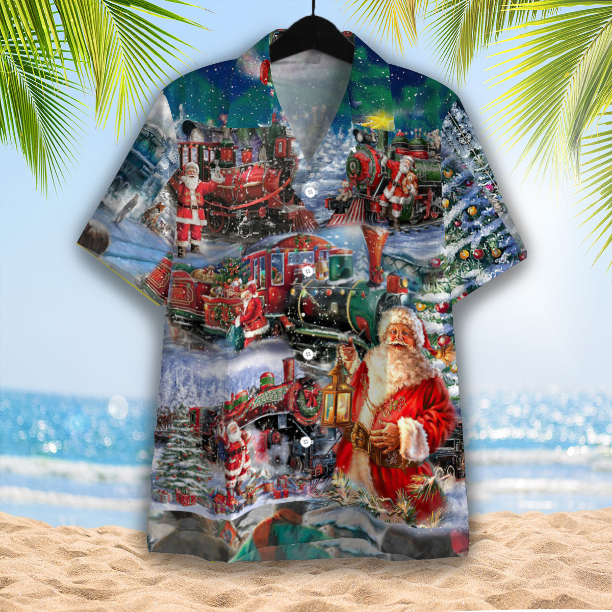 Train To Christmas Hawaii Shirt For Men And Women Ha85097