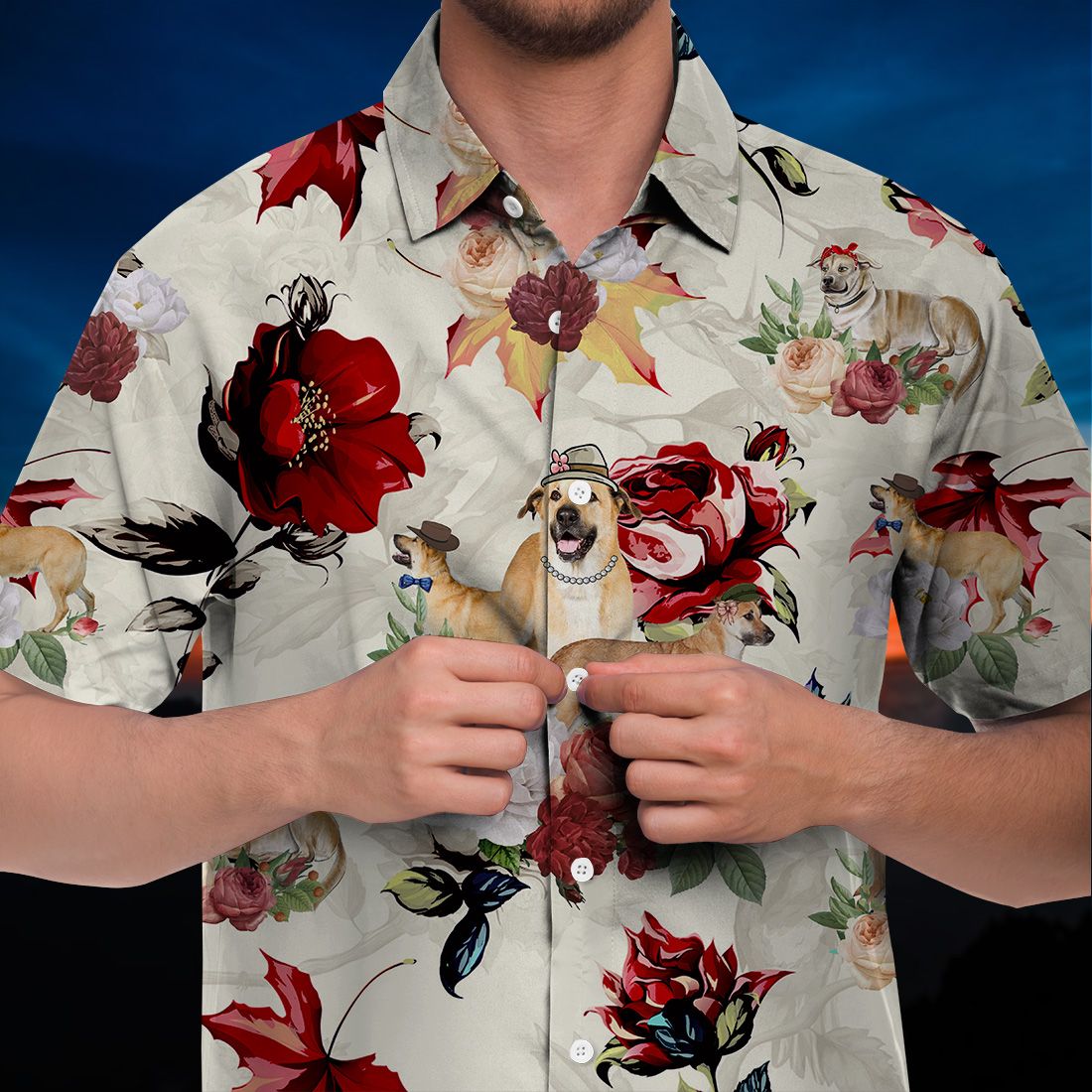 Chinook Hawaiian Shirt 90s Flower