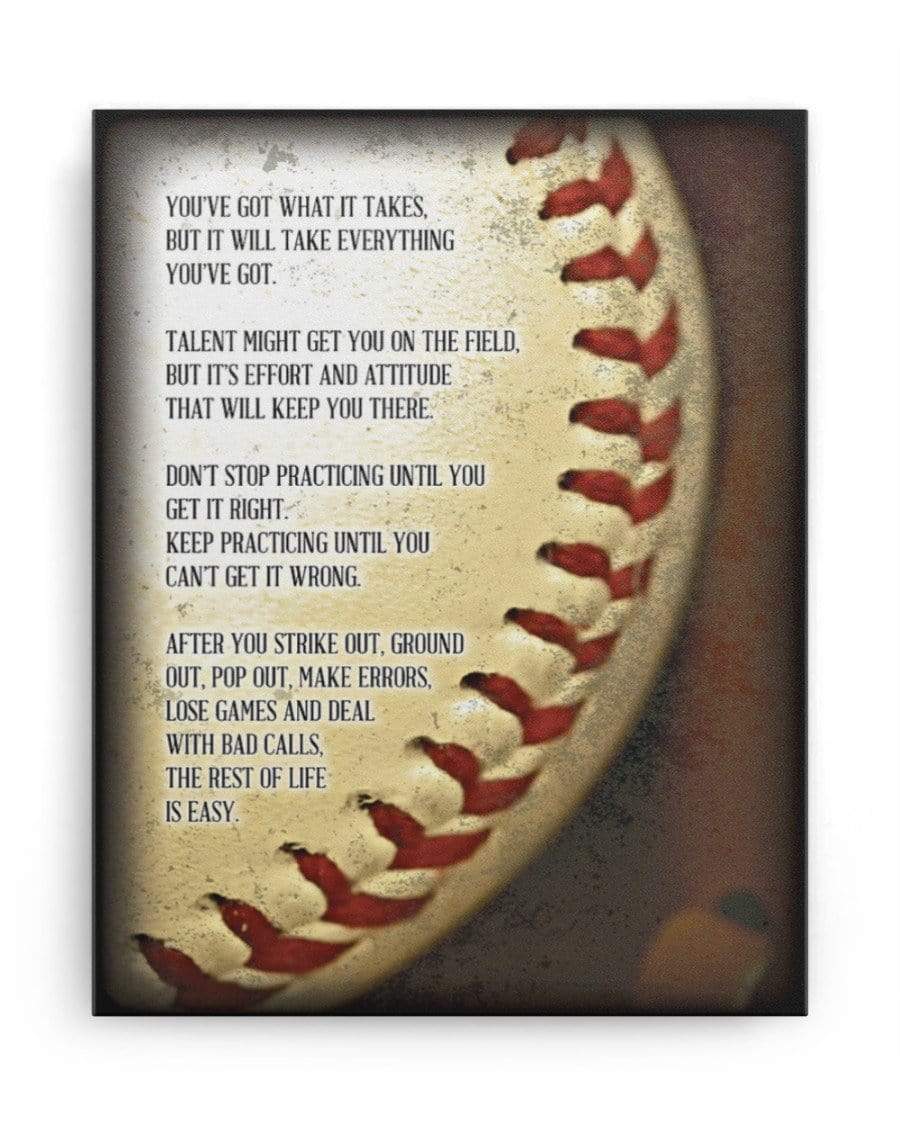 You’ve Got What It Takes Vintage Baseball Canvas Wall Art Poster Print, Wall Art Canvas, Poster Canvas Wall Decor