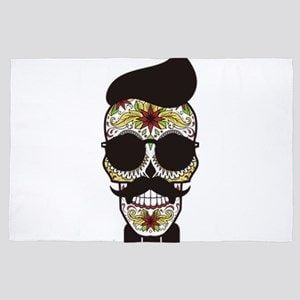 Hipster Halloween Sugar Skull Rug TTVNHUM DNNTVN