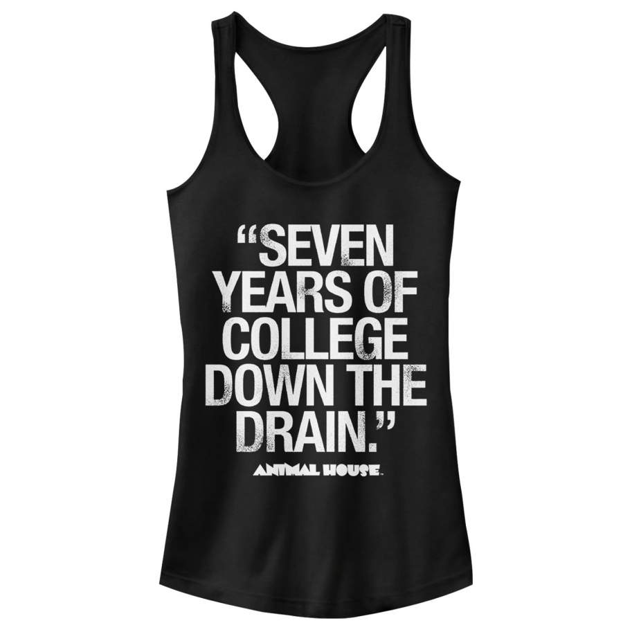 Animal House Junior’s Bluto 7 Years Quote  Racerback Tank