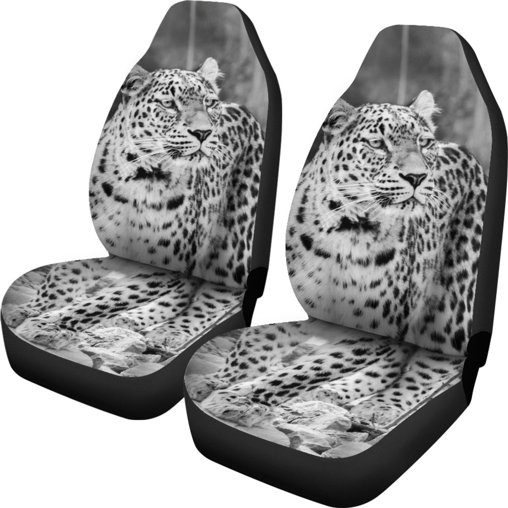 White Leopard Universal Fit Car Seat Covers