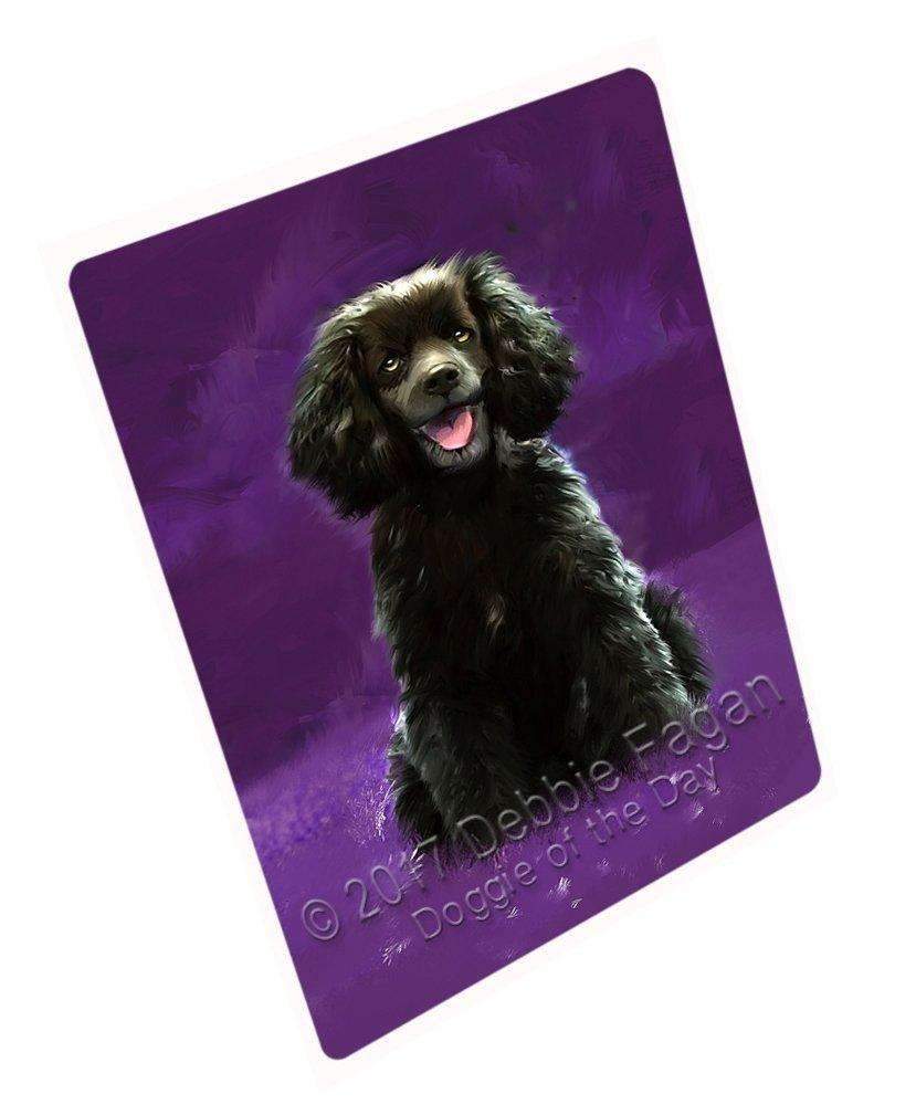 American Water Spaniel Dog Art Portrait Print Woven Throw Sherpa Plush Fleece Blanket D330