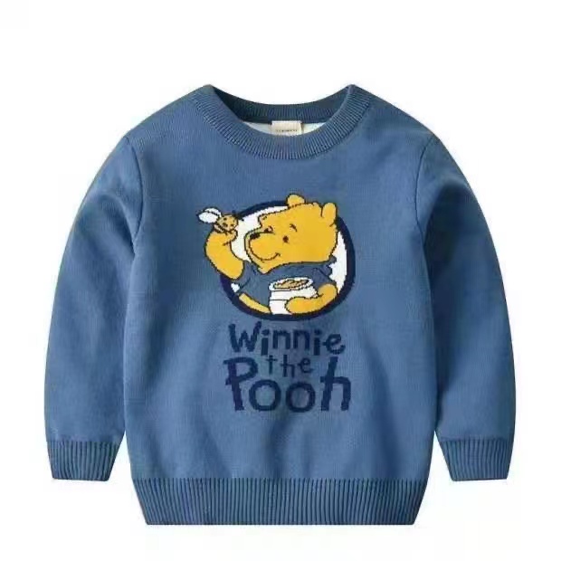 Cartoon Mickey Mouse Pooh Clothes Baby Boy Sweater Thick Spring Autumn Winter Knitted Cotton Children Kid Coat Wear Girl Outwear alx