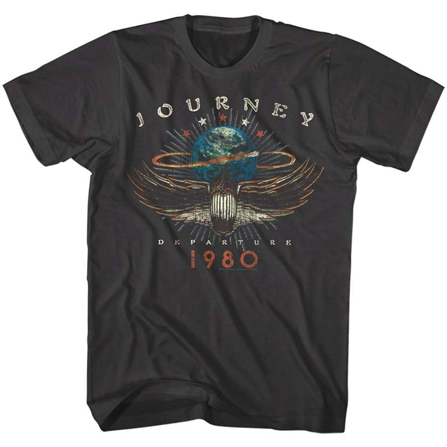 Journey Rock Band T-Shirt Music Group 1980 Departure Album Amen Cotton T-Shirt