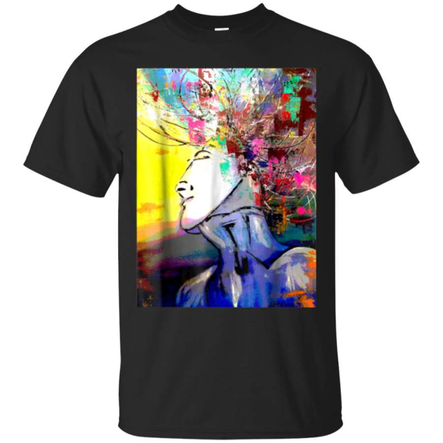 AGR abstract art head and hair fun tshirt