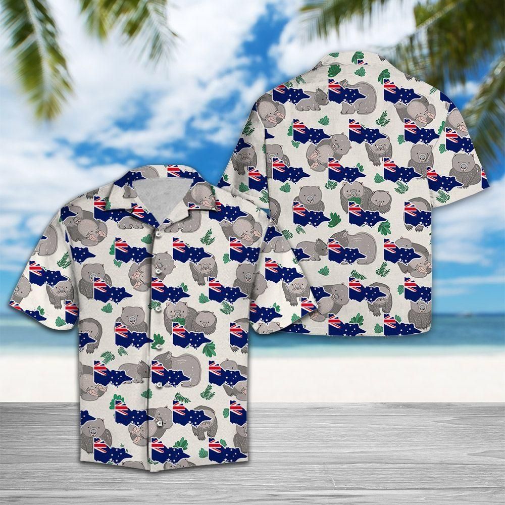 Victoria Wombat Aloha Hawaiian Shirt Colorful Short Sleeve Summer Beach Casual Shirt For Men And Women