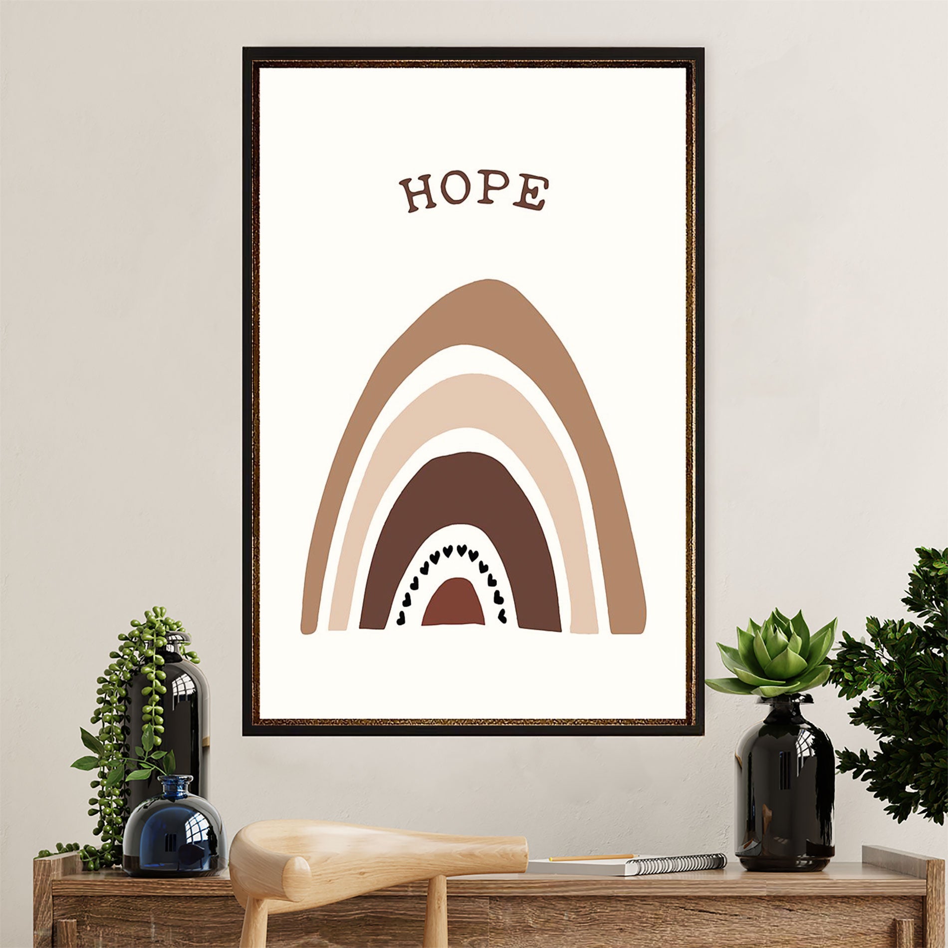 African American Afro Poster Prints | Hope | Wall Art Gift For Black Girl