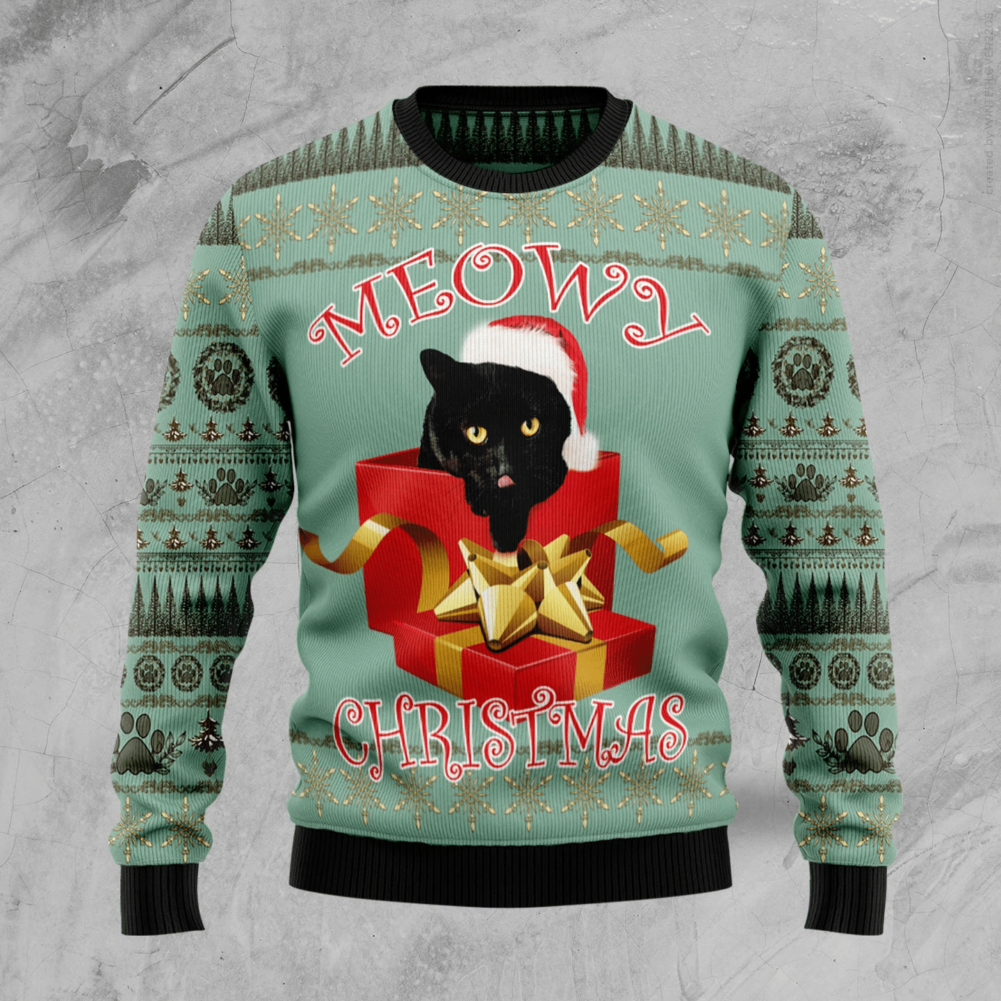 Black Cat Gift Christmas Ugly Sweater