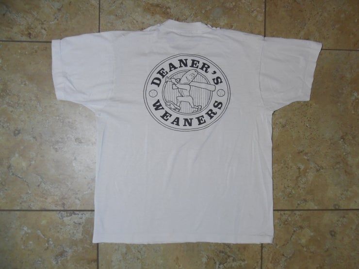 Vtg Deaner S Weaners Baseball Funny Comical Shirt