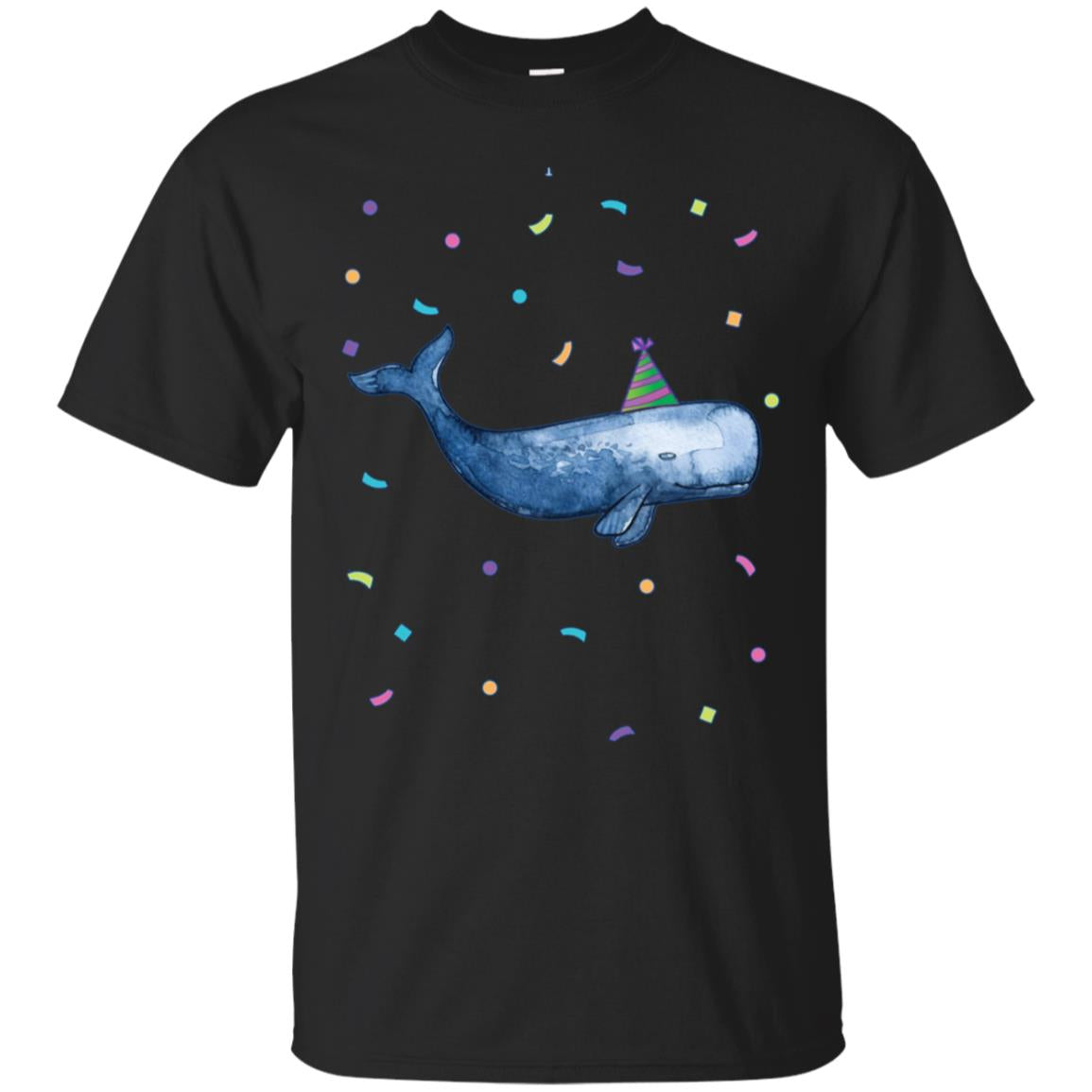 Blue Whale Birthday Shirt Lovers Ocean Beach Sea Watercolor