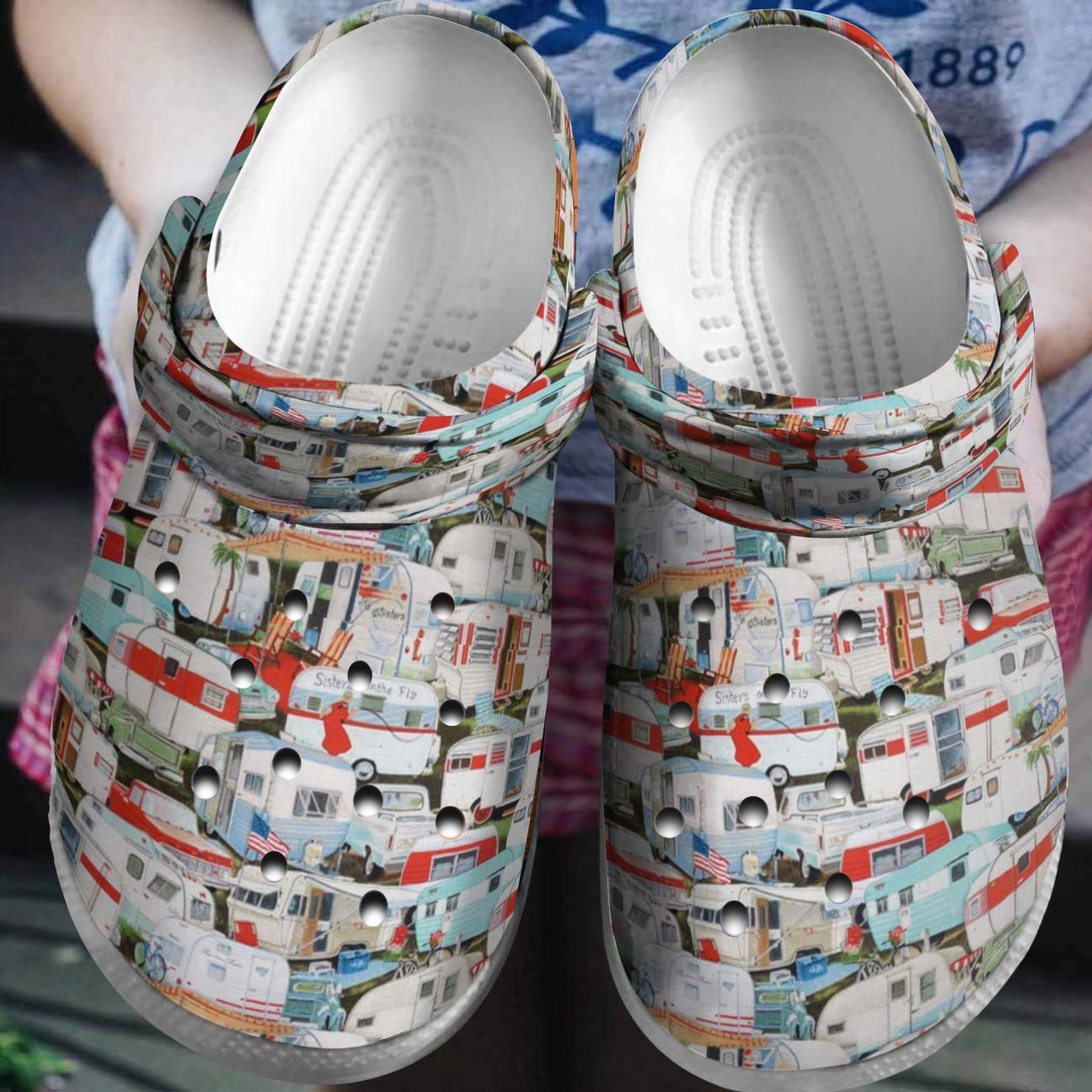 Camping Personalized Clog, Custom Name, Text, Color, Number Fashion Style For Women, Men, Kid, Print 3D Summer Camper