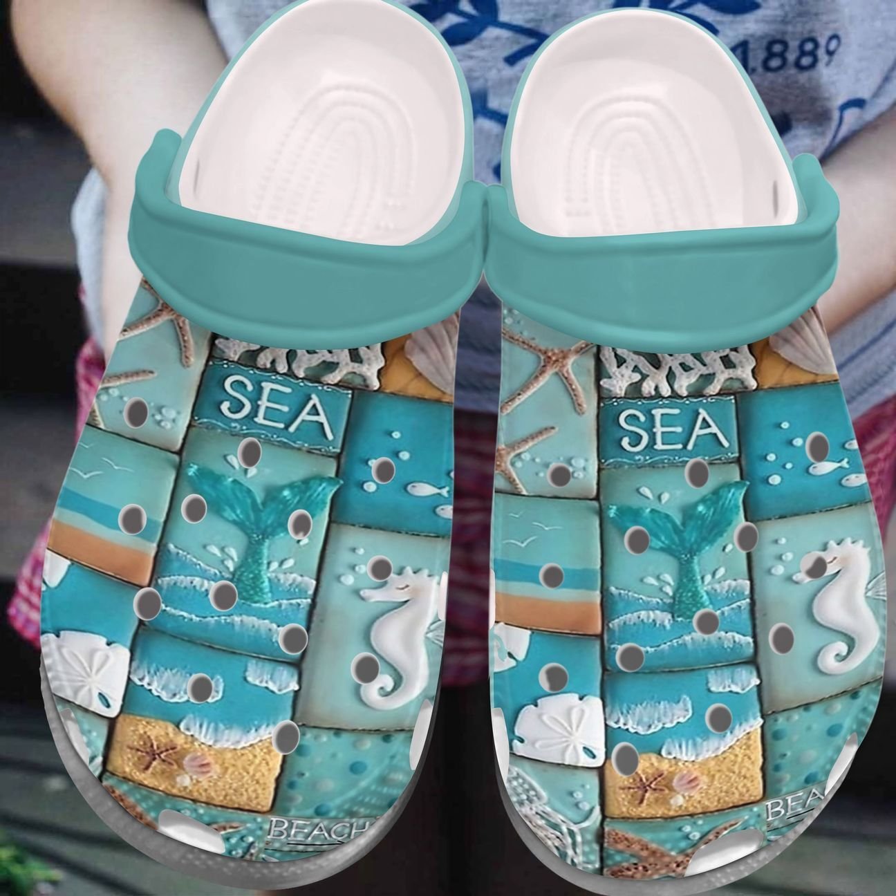 Beach Personalized Clog, Custom Name, Text, Color, Number Fashion Style For Women, Men, Kid, Print 3D Beach Passion